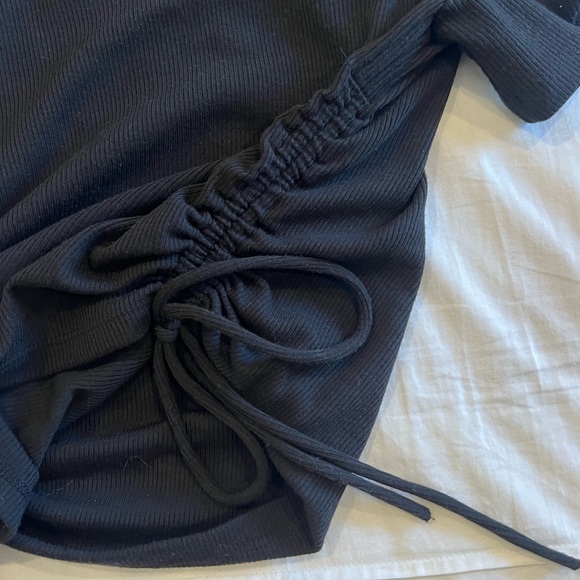 Zara Tie Side Top, Black, size S - Picture 3 of 4